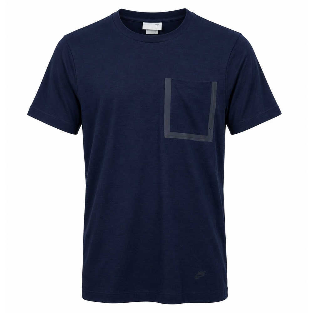 NikeLab White Label Mens Navy Wool Blend Pocket T-Shirt 815651-451 Small NWT